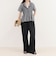 シャーリングフーディシャツブラウス