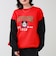 【MICKEY/ミッキー】裏起毛クルーネックトレーナー 袖デニム