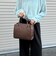 《500mlボトル収納可/通勤にもおすすめ》パイピングスクエアボストンバッグ
