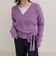 モヘヤ混カシュクールニットプルオーバー