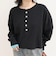 《WEB限定》【DISCUS /ディスカス】ワッフルヘンリーネックロンTシャツ