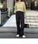 FR刺しゅうケーブル柄Vネックニットプルオーバー