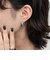 ビジューWフープピアス