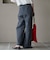 サイドライン タックワイドデニムパンツ