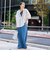 サイドライン タックワイドデニムパンツ