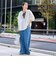 サイドライン タックワイドデニムパンツ