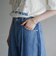 サイドライン タックワイドデニムパンツ