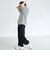 サスペンダー付き フリルワークパンツ