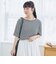 メロークルーネック リブ半袖ゆるTシャツ