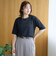 コットンナイロンシアークルー半袖Tシャツ