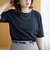 コットンナイロンシアークルー半袖Tシャツ