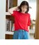 コットンナイロンシアークルー半袖Tシャツ