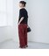 モチーフ刺繍レース イージーワイドパンツ