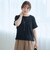 シャーリング風コンパクト半袖Tシャツ