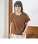 シャーリング風コンパクト半袖Tシャツ