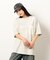 布帛切り替え バックプリントＴシャツ