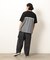 布帛切り替え バックプリントＴシャツ