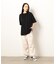 布帛切り替え バックプリントＴシャツ