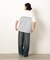 布帛切り替え バックプリントＴシャツ