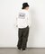 フロスト加工プリント長袖Tシャツ