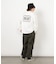 フロスト加工プリント長袖Tシャツ
