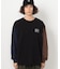 フロスト加工プリント長袖Tシャツ