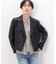 〔 TALLサイズ 〕 ポンチフェイクレザーエンボス ライダースジャケット