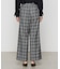 〔 TALLサイズ 〕 2WAYストレッチチェックフラノ デザインワイドパンツ<br>
