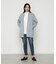 〔 TALLサイズ 〕 コットンサテンオルタージュ ロングシャツ