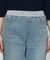 コットンストレッチデニム ウエストリブパンツ