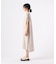 アセテートリネンタッサー  クルーネックロングシャツジレ