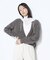 〔 +サイズ 〕 ストレッチモール マシュマロニットショートカーディガン