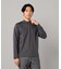 シルキーポンチ モックネック長袖Tシャツ