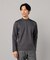 シルキーポンチ モックネック長袖Tシャツ