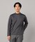 シルキーポンチ モックネック長袖Tシャツ
