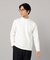 シルキーポンチ モックネック長袖Tシャツ