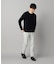 ブランケットステッチ クルーネックニット