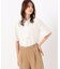 ボウタイ風 半袖ブラウス