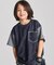 デニム調ジャージー ポケット付きTシャツ