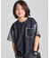 デニム調ジャージー ポケット付きTシャツ