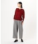 【美しいベーシックパンツ】ポリエステルレーヨン ストレッチワイドパンツ
