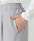 【美しいベーシックパンツ】ポリエステルレーヨン ストレッチワイドパンツ