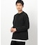 タテ畝ストレッチポンチ フェイクレイヤード クルーネックＴシャツ （長袖）