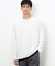 タテ畝ストレッチポンチ フェイクレイヤード クルーネックＴシャツ （長袖）