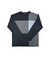 カラーブロック パッチワーク クルーネックＴシャツ（長袖）