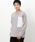 カラーブロック パッチワーク クルーネックＴシャツ（長袖）