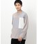 カラーブロック パッチワーク クルーネックＴシャツ（長袖）