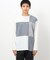 カラーブロック パッチワーク クルーネックＴシャツ（長袖）