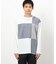 カラーブロック パッチワーク クルーネックＴシャツ（長袖）