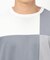 カラーブロック パッチワーク クルーネックＴシャツ（長袖）